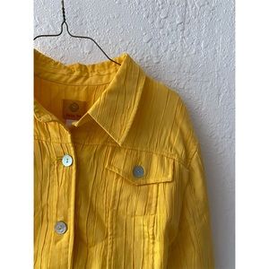 Amazing bright yellow vintage jacket styled top